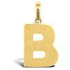 Necklace - 9ct Yellow Gold Plain Initial Pendant - by Hearts Forever Jewellers