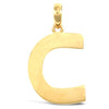 Necklace - 9ct Yellow Gold Plain Initial Pendant - by Hearts Forever Jewellers