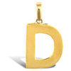 Necklace - 9ct Yellow Gold Plain Initial Pendant - by Hearts Forever Jewellers