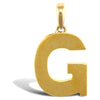 Necklace - 9ct Yellow Gold Plain Initial Pendant - by Hearts Forever Jewellers