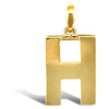 Necklace - 9ct Yellow Gold Plain Initial Pendant - by Hearts Forever Jewellers
