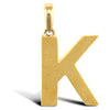 Necklace - 9ct Yellow Gold Plain Initial Pendant - by Hearts Forever Jewellers