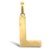 Necklace - 9ct Yellow Gold Plain Initial Pendant - by Hearts Forever Jewellers