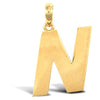Necklace - 9ct Yellow Gold Plain Initial Pendant - by Hearts Forever Jewellers