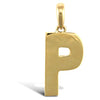 Necklace - 9ct Yellow Gold Plain Initial Pendant - by Hearts Forever Jewellers