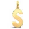 Necklace - 9ct Yellow Gold Plain Initial Pendant - by Hearts Forever Jewellers