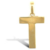 Necklace - 9ct Yellow Gold Plain Initial Pendant - by Hearts Forever Jewellers