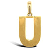 Necklace - 9ct Yellow Gold Plain Initial Pendant - by Hearts Forever Jewellers