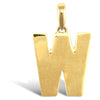 Necklace - 9ct Yellow Gold Plain Initial Pendant - by Hearts Forever Jewellers
