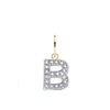 Cubic Zirconia Necklace - 9ct Yellow Gold Cubic Zirconia Initial Pendant - by Hearts Forever Jewellers