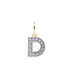 Cubic Zirconia Necklace - 9ct Yellow Gold Cubic Zirconia Initial Pendant - by Hearts Forever Jewellers
