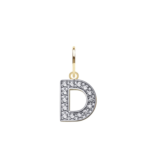 Cubic Zirconia Necklace - 9ct Yellow Gold Cubic Zirconia Initial Pendant - by Hearts Forever Jewellers