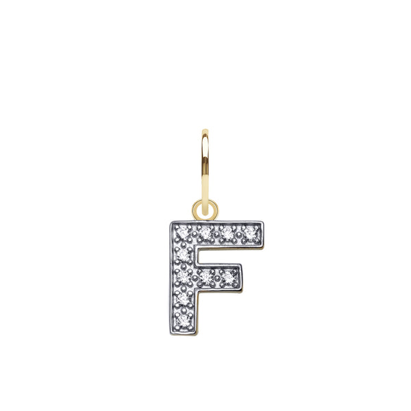 Cubic Zirconia Necklace - 9ct Yellow Gold Cubic Zirconia Initial Pendant - by Hearts Forever Jewellers