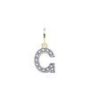 Cubic Zirconia Necklace - 9ct Yellow Gold Cubic Zirconia Initial Pendant - by Hearts Forever Jewellers