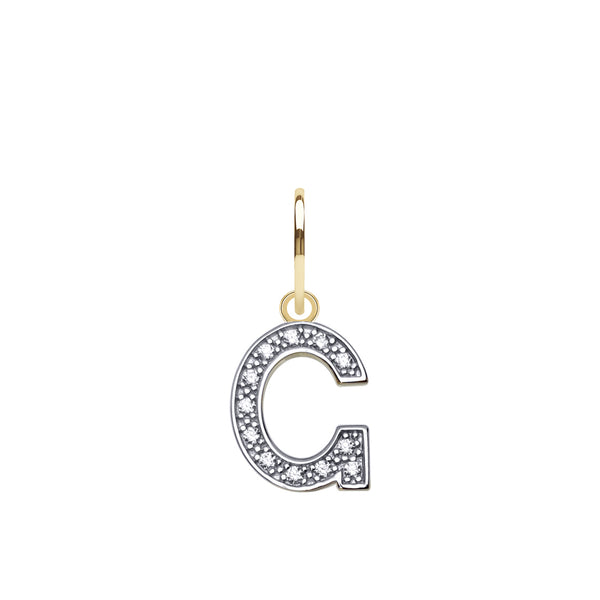 Cubic Zirconia Necklace - 9ct Yellow Gold Cubic Zirconia Initial Pendant - by Hearts Forever Jewellers