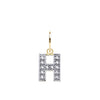 Cubic Zirconia Necklace - 9ct Yellow Gold Cubic Zirconia Initial Pendant - by Hearts Forever Jewellers