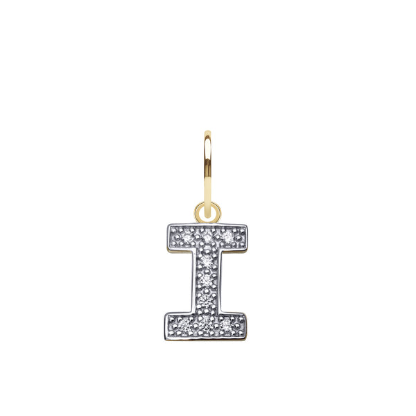Cubic Zirconia Necklace - 9ct Yellow Gold Cubic Zirconia Initial Pendant - by Hearts Forever Jewellers