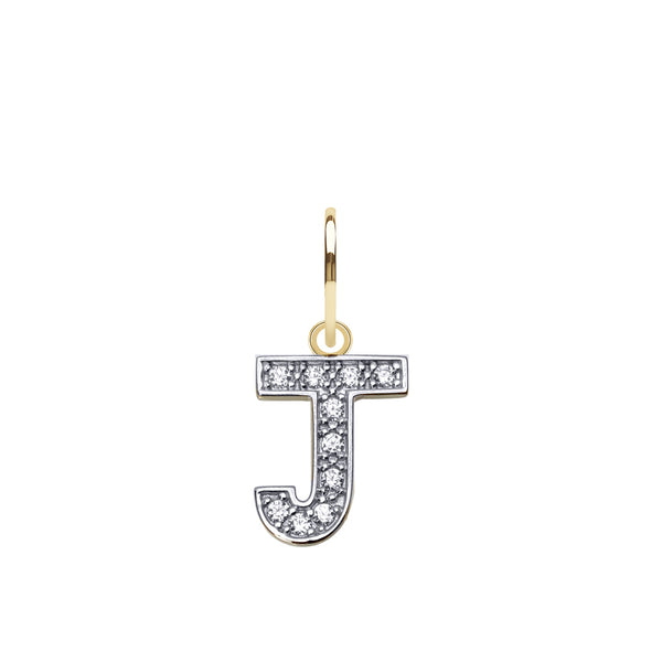 Cubic Zirconia Necklace - 9ct Yellow Gold Cubic Zirconia Initial Pendant - by Hearts Forever Jewellers