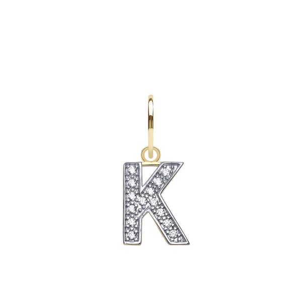 Cubic Zirconia Necklace - 9ct Yellow Gold Cubic Zirconia Initial Pendant - by Hearts Forever Jewellers