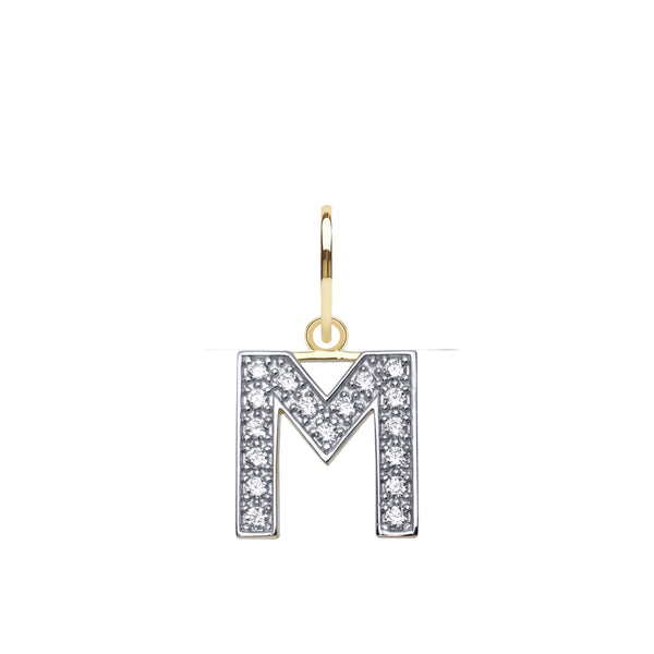 Cubic Zirconia Necklace - 9ct Yellow Gold Cubic Zirconia Initial Pendant - by Hearts Forever Jewellers