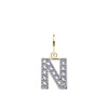 Cubic Zirconia Necklace - 9ct Yellow Gold Cubic Zirconia Initial Pendant - by Hearts Forever Jewellers
