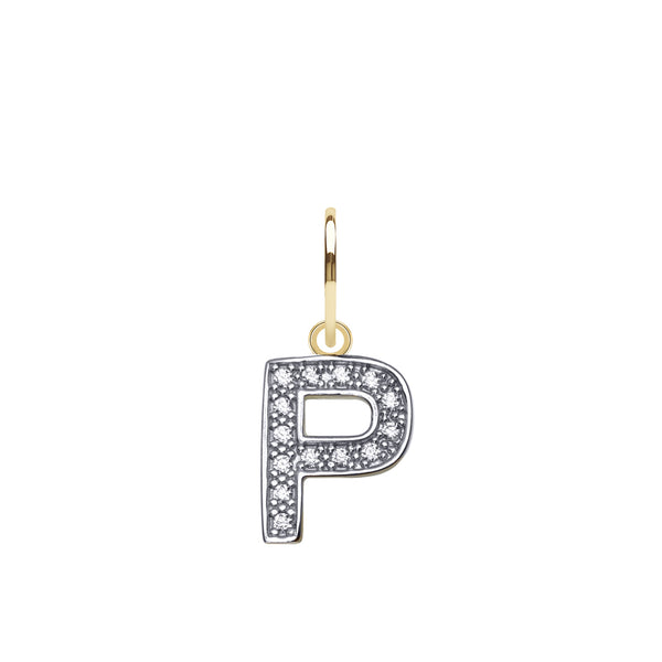 Cubic Zirconia Necklace - 9ct Yellow Gold Cubic Zirconia Initial Pendant - by Hearts Forever Jewellers