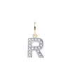 Cubic Zirconia Necklace - 9ct Yellow Gold Cubic Zirconia Initial Pendant - by Hearts Forever Jewellers