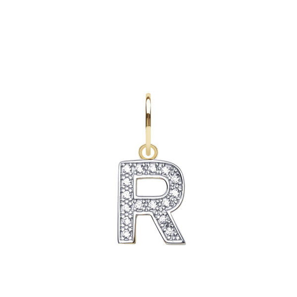 Cubic Zirconia Necklace - 9ct Yellow Gold Cubic Zirconia Initial Pendant - by Hearts Forever Jewellers