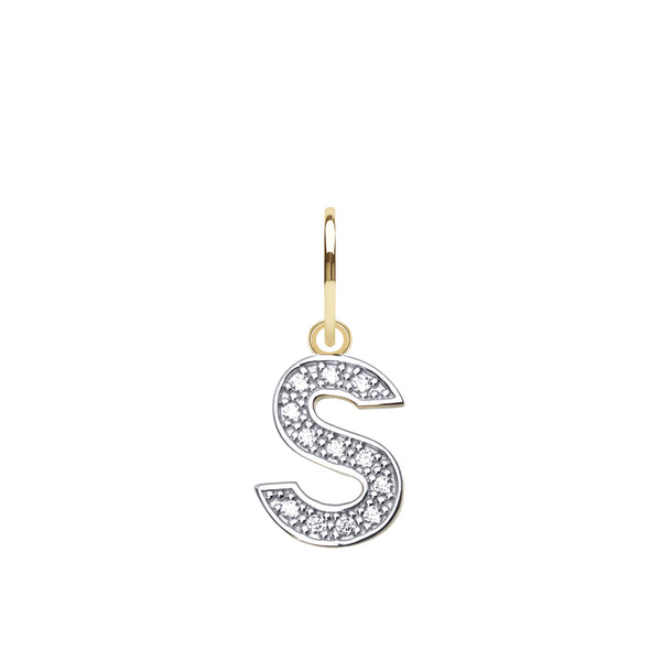 Cubic Zirconia Necklace - 9ct Yellow Gold Cubic Zirconia Initial Pendant - by Hearts Forever Jewellers