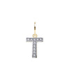 Cubic Zirconia Necklace - 9ct Yellow Gold Cubic Zirconia Initial Pendant - by Hearts Forever Jewellers