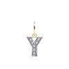 Cubic Zirconia Necklace - 9ct Yellow Gold Cubic Zirconia Initial Pendant - by Hearts Forever Jewellers