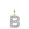 Cubic Zirconia Necklace - 9ct Yellow Gold Cubic Zirconia Initial Pendant - by Hearts Forever Jewellers