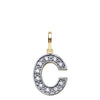 Cubic Zirconia Necklace - 9ct Yellow Gold Cubic Zirconia Initial Pendant - by Hearts Forever Jewellers