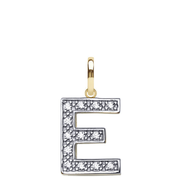 Cubic Zirconia Necklace - 9ct Yellow Gold Cubic Zirconia Initial Pendant - by Hearts Forever Jewellers