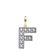 Cubic Zirconia Necklace - 9ct Yellow Gold Cubic Zirconia Initial Pendant - by Hearts Forever Jewellers