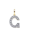 Cubic Zirconia Necklace - 9ct Yellow Gold Cubic Zirconia Initial Pendant - by Hearts Forever Jewellers