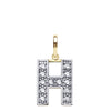 Cubic Zirconia Necklace - 9ct Yellow Gold Cubic Zirconia Initial Pendant - by Hearts Forever Jewellers
