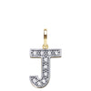 Cubic Zirconia Necklace - 9ct Yellow Gold Cubic Zirconia Initial Pendant - by Hearts Forever Jewellers