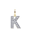 Cubic Zirconia Necklace - 9ct Yellow Gold Cubic Zirconia Initial Pendant - by Hearts Forever Jewellers