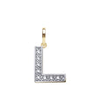 Cubic Zirconia Necklace - 9ct Yellow Gold Cubic Zirconia Initial Pendant - by Hearts Forever Jewellers