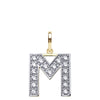Cubic Zirconia Necklace - 9ct Yellow Gold Cubic Zirconia Initial Pendant - by Hearts Forever Jewellers