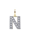 Cubic Zirconia Necklace - 9ct Yellow Gold Cubic Zirconia Initial Pendant - by Hearts Forever Jewellers