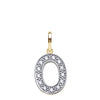 Cubic Zirconia Necklace - 9ct Yellow Gold Cubic Zirconia Initial Pendant - by Hearts Forever Jewellers