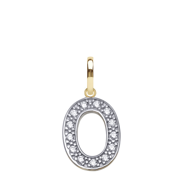 Cubic Zirconia Necklace - 9ct Yellow Gold Cubic Zirconia Initial Pendant - by Hearts Forever Jewellers