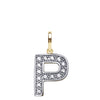 Cubic Zirconia Necklace - 9ct Yellow Gold Cubic Zirconia Initial Pendant - by Hearts Forever Jewellers