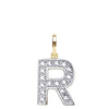Cubic Zirconia Necklace - 9ct Yellow Gold Cubic Zirconia Initial Pendant - by Hearts Forever Jewellers