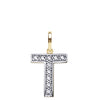 Cubic Zirconia Necklace - 9ct Yellow Gold Cubic Zirconia Initial Pendant - by Hearts Forever Jewellers