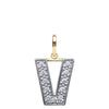 Cubic Zirconia Necklace - 9ct Yellow Gold Cubic Zirconia Initial Pendant - by Hearts Forever Jewellers