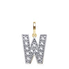 Cubic Zirconia Necklace - 9ct Yellow Gold Cubic Zirconia Initial Pendant - by Hearts Forever Jewellers