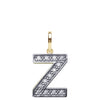 Cubic Zirconia Necklace - 9ct Yellow Gold Cubic Zirconia Initial Pendant - by Hearts Forever Jewellers
